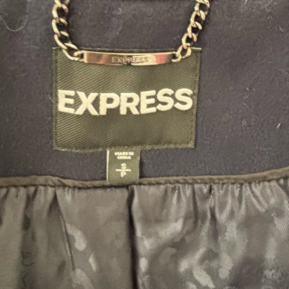 Express Navy Warm Utility Jacket - image 7